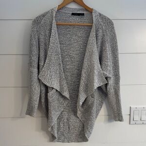 RDI Heather Light Gray Open Front Cardigan With pockets Women’s Small